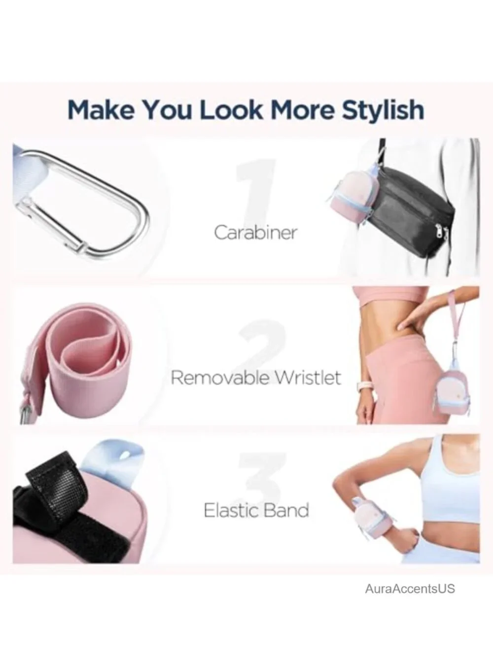 Mini Backpack Keychain Wristlet Pouch Coin Purse with RFID Card Slots for Women